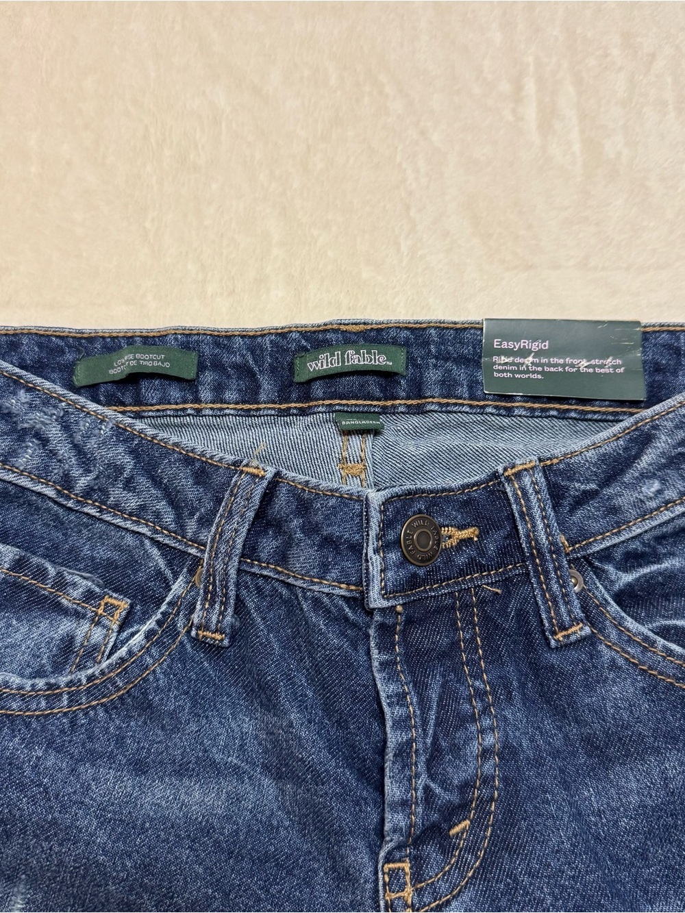 NWT Women's Wild Fable Low-Rise Boot Cut Blue Denim Jeans Size 0 - Picture 2 of 7